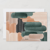 抽象芸術モダングリーンフルブリード1写真クリスマス シーズンカード (裏面)