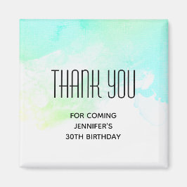 抽象芸術モダングリーン&ブルーの水の色ありがとう マグネット