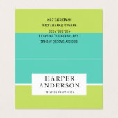 抽象芸術モダングリーン&ブループロフェッショナル事業 名刺 (外部フラット)