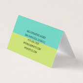 抽象芸術モダングリーン&ブループロフェッショナル事業 名刺 (裏面)