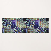 抽象芸術モダンコスモポリタントレンディーアートワーク80s 90 ヨガマット (正面(横))