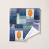 抽象芸術モダンコンテンポラリー バスタオルセット (ウォッシュタオル)