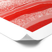 抽象芸術モダンコーラルピンクアゲートジェードジェムストーン ポスター (角)