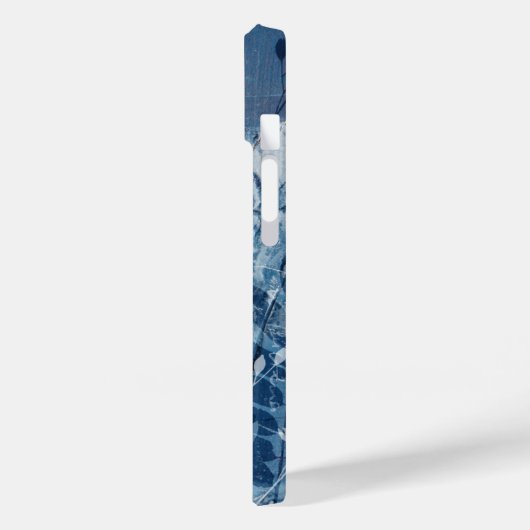 抽象芸術モダンシアノタイプブルー植物学 Case-Mate iPhoneケース (裏面 / 左)