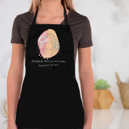 抽象芸術モダンシェイプズボホオレンジピンクウィメンシック エプロン