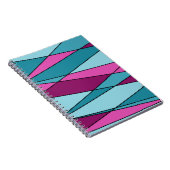抽象芸術モダンシェイプ三角形ピンクtu ノートブック (右側)