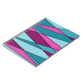 抽象芸術モダンシェイプ三角形ピンクtu ノートブック (左側)