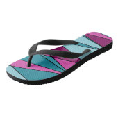 抽象芸術モダンシェイプ三角形ピンクtu ビーチサンダル (アングル)