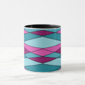 抽象芸術モダンシェイプ三角形ピンクtu マグカップ (中央)