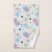 抽象芸術モダンシェイプ円水玉模様光wh バスタオルセット (ハンドタオル)