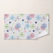 抽象芸術モダンシェイプ円水玉模様光wh バスタオルセット (ハンドタオル)