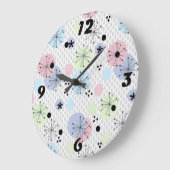 抽象芸術モダンシェイプ円水玉模様光wh ラージ壁時計 (傾斜)