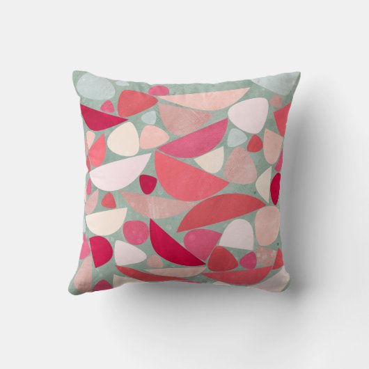 抽象芸術モダンシェイプ(ピンク) クッション (裏面)
