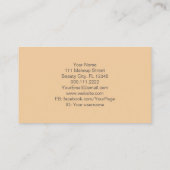 抽象芸術モダンシェイプBohoオレンジピンク女性 名刺 (裏面)