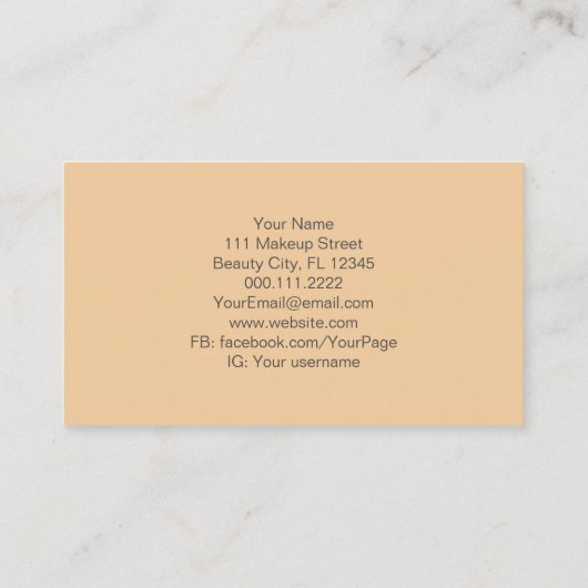 抽象芸術モダンシェイプBohoオレンジピンク女性 名刺 (裏面)