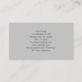 抽象芸術モダンシェイプBohoオレンジピンク女性 名刺 (裏面)