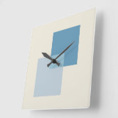 抽象芸術モダンシェード・オブ・ブルー、ミニマルデザイン スクエア壁時計 (傾斜)