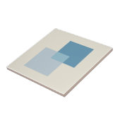 抽象芸術モダンシェード・オブ・ブルー、ミニマルデザイン タイル (側面)