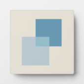 抽象芸術モダンシェード・オブ・ブルー、ミニマルデザイン フォトプラーク (正面)