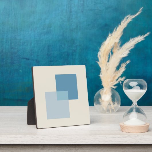 抽象芸術モダンシェード・オブ・ブルー、ミニマルデザイン フォトプラーク (インサイチュ)