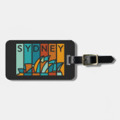 抽象芸術モダンシドニーオペラハウス ラゲッジタグ (正面横)