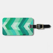 抽象芸術モダンシボロン（緑） ラゲッジタグ (正面横)