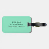 抽象芸術モダンシボロン（緑） ラゲッジタグ (裏面横)