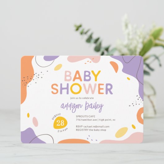 抽象芸術モダンシャワー 招待状 (スタンド正面)