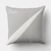 抽象芸術モダンシルバー白灰色 クッション (裏面)