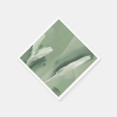 抽象芸術モダンシンプルサージグリーンウォーター絵を描カラー スタンダードカクテルナプキン (角)