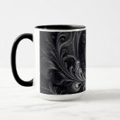 抽象芸術モダンシンプル渦巻き白黒 マグカップ (左)