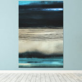 抽象芸術モダンシーケコンテンポラリーープ沿岸美術 キャンバスプリント (インサイチュ (ウッドフロア))