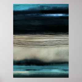 抽象芸術モダンシーケコンテンポラリーープ沿岸美術 ポスター