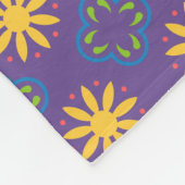 抽象芸術モダンシームレス花柄 フリースブランケット (角)