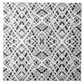 抽象芸術モダンシームレス装飾白い黒いar タイル (正面)