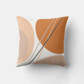 抽象芸術モダンジオパステルブラウンクリームピンク クッション (裏面)