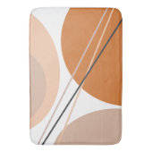 抽象芸術モダンジオパステルブラウンクリームピンク バスマット (正面縦)