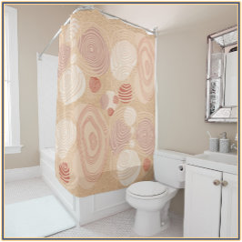 抽象芸術モダンジオメトリの色の変更 シャワーカーテン