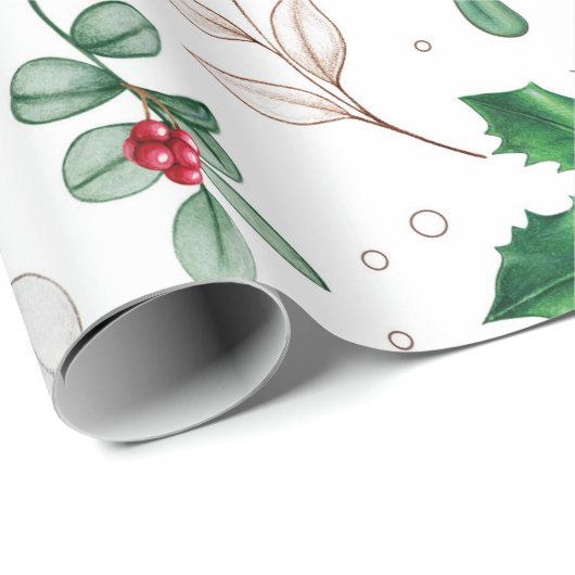 抽象芸術モダンスカンジナビア植物性クリスマス ラッピングペーパー (ロールコーナー)