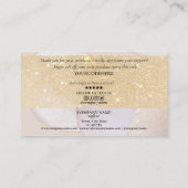 抽象芸術モダンスクリプ感謝していト赤面ご注文 名刺 (裏面)