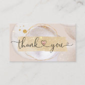 抽象芸術モダンスクリプ感謝していト赤面ご注文 名刺 (正面)