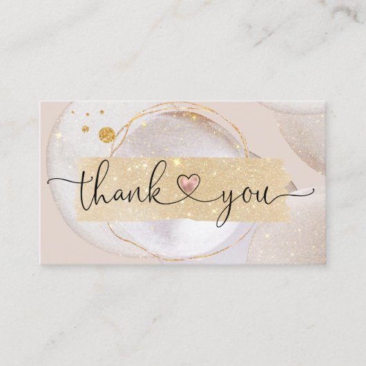 抽象芸術モダンスクリプ感謝していト赤面ご注文 名刺 (正面)