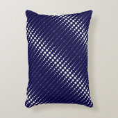 抽象芸術モダンスタイリッシュネイビー白線の丸 アクセントクッション (正面(垂直))