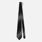 抽象芸術モダンスタイリッシュ白黒線ドット ネクタイ (正面)