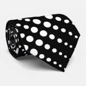 抽象芸術モダンスタイリッシュ白黒線ドット ネクタイ (ロール)