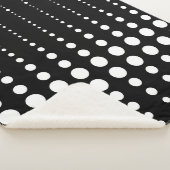 抽象芸術モダンスタイリッシュ白黒線ドットcir シェルパブランケット (3/4)