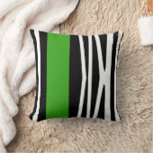 抽象芸術モダンスタイルの枕、黒と緑 クッション (ブランケット)