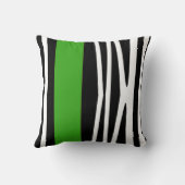 抽象芸術モダンスタイルの枕、黒と緑 クッション (裏面)