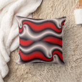 抽象芸術モダンスタイルの枕、黒、白、赤 クッション (ブランケット)