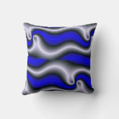 抽象芸術モダンスタイル、黒、白、枕 クッション (裏面)